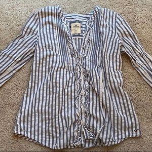 blue and white summer top